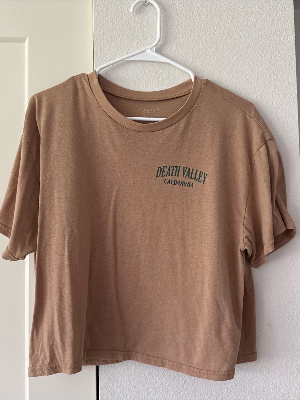 Death Valley California Cropped Tee - Brown
